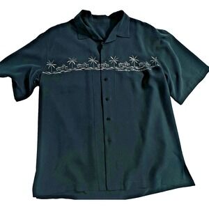 Harley Davidson Shirt Mens XL Black Grey Button Up Embroidered Motorcycle No Tag